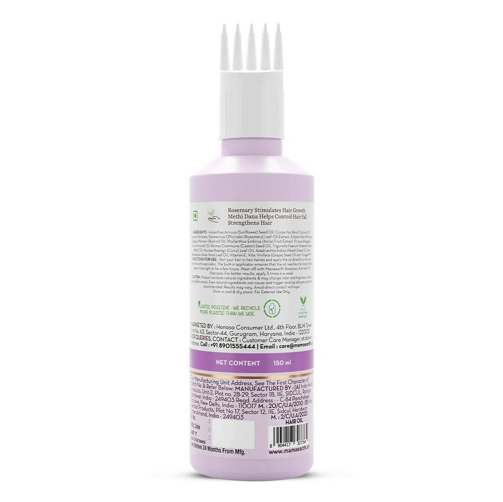 Mamaearth Rosemary Hair Growth Oil with Rosemary & Methi Dana 