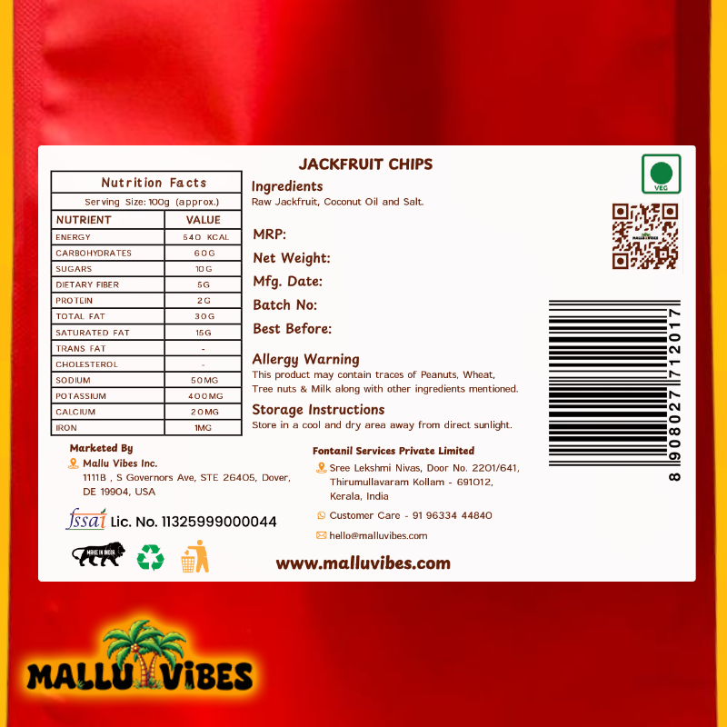 Mallu Vibes Jackfruit Chips 
