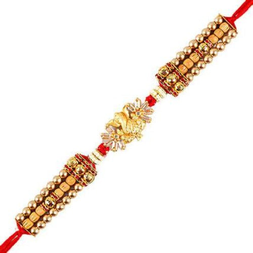 Ganesha Design Rakhi and Cashew Jar