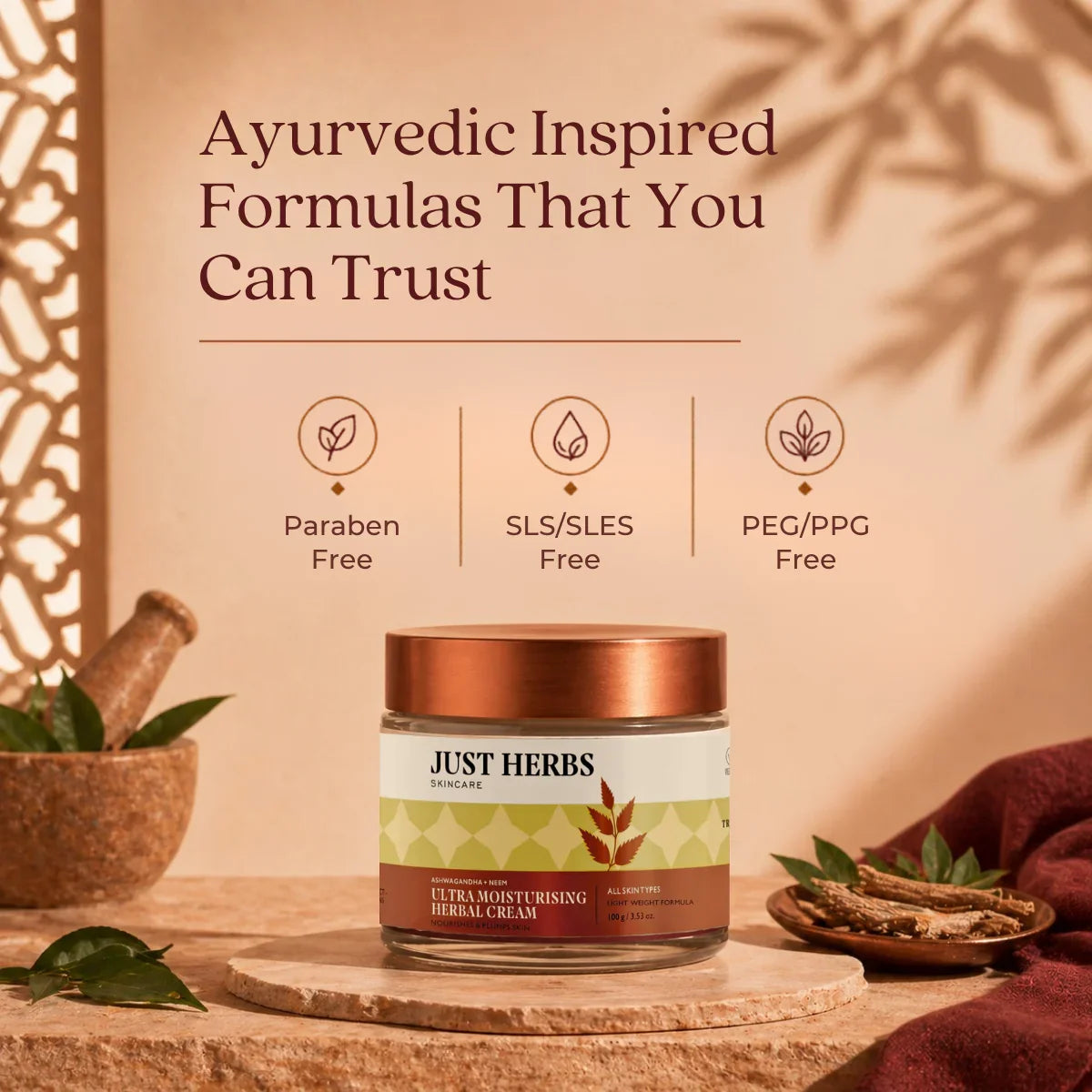 Ultra Moisturising Herbal Cream with Ashwagandha and Neem 