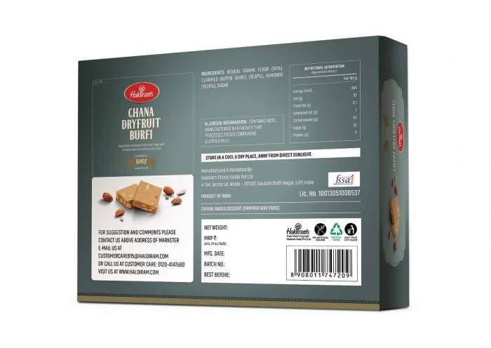 Haldiram's Chana Dry Fruit Burfi 