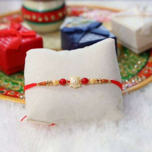 Indianvibez Lucky Tortise Beads Fancy Rakhi | Grab2Buy