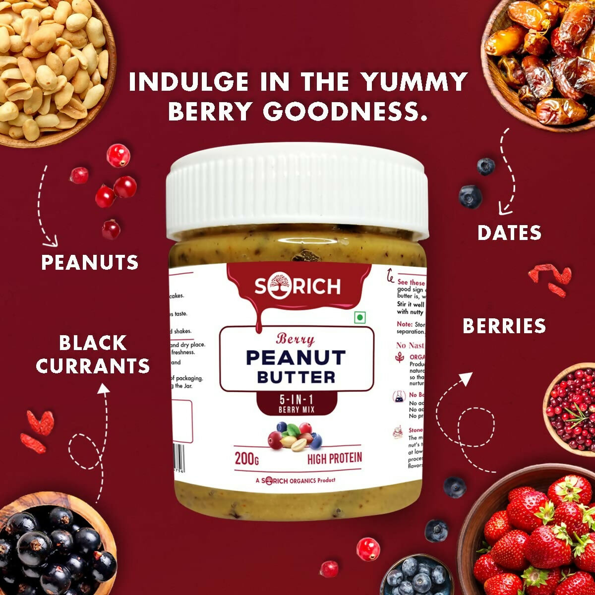 Sorich Organics All Natural Berry Creamy Peanut Buttery 