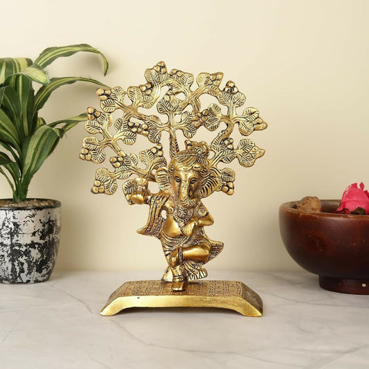Heyearth Lord Ganesh Statues With Tree,Ganesha Figurine,Lord Ganesha Idol - Grab2buy