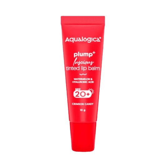Aqualogica Crimson Candy Plump+ Luscious Tinted Lip Balm with Watermelon and Hyaluronic Acid - Grab2buy