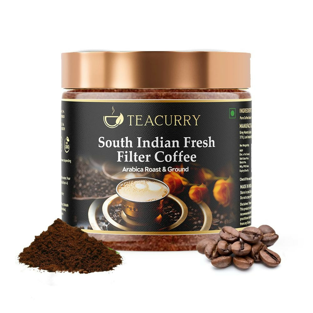 Teacurry South Indian Filter Coffee (100% Arabica Ground Coffee) for Authentic South Indian Taste - Kaapi Coffee 