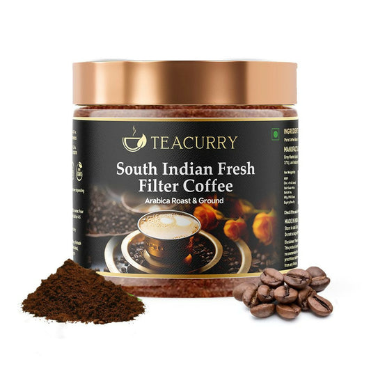 Teacurry South Indian Filter Coffee (100% Arabica Ground Coffee) for Authentic South Indian Taste - Kaapi Coffee 