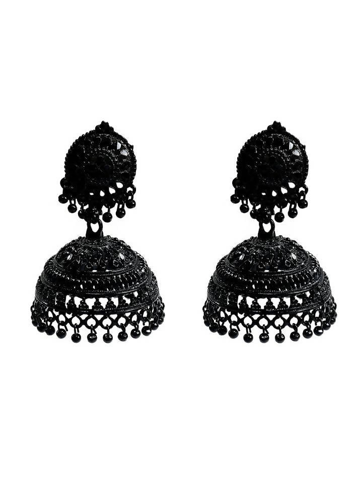 Tehzeeb Creations Black Colour Earrings Jhumki Style