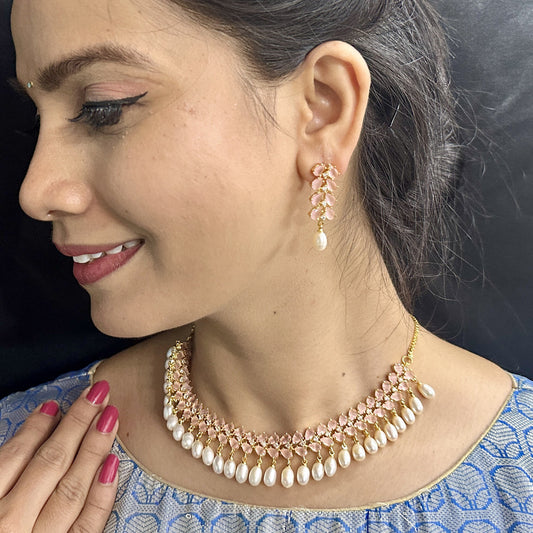 J Pearls Seraphic Sparkle Pearl Necklace Set J Pearls