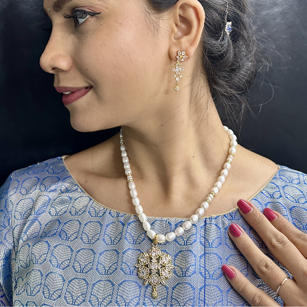 J Pearls Meena Pearl Necklace Set J Pearls