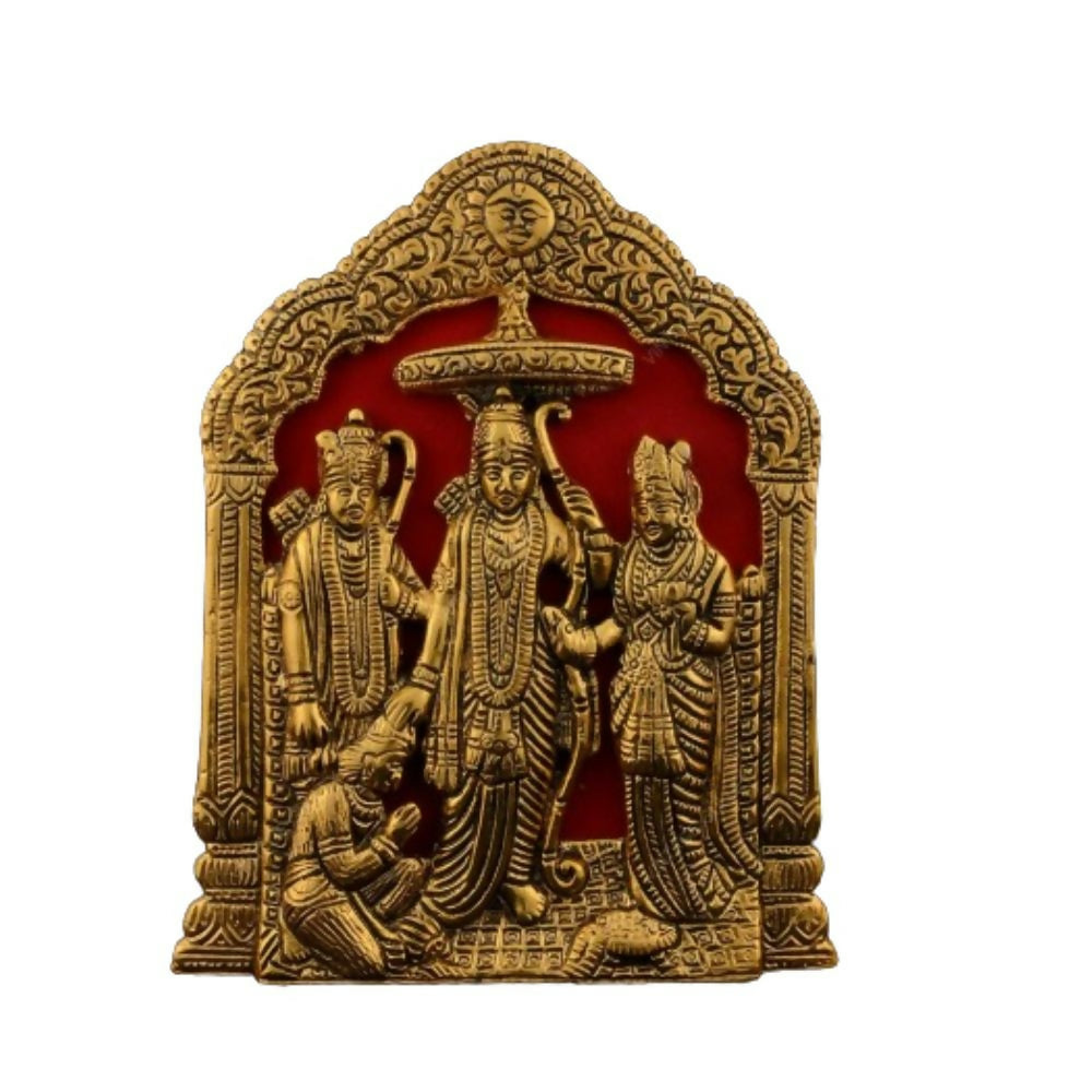 Vintage Gulley Antique White Metal Lord Ram Darbar Idol 