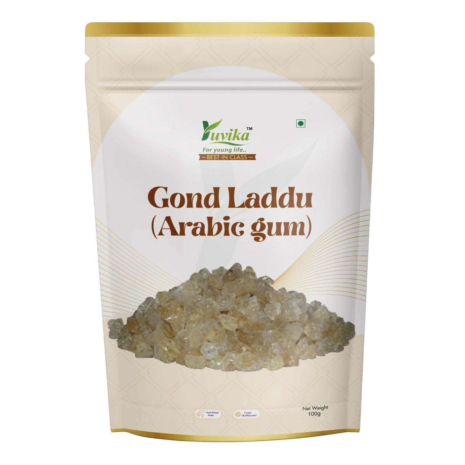 Yuvika Gond Batan - Gond Ladoo - Acacia Arabica Wild - Arabic Gum 