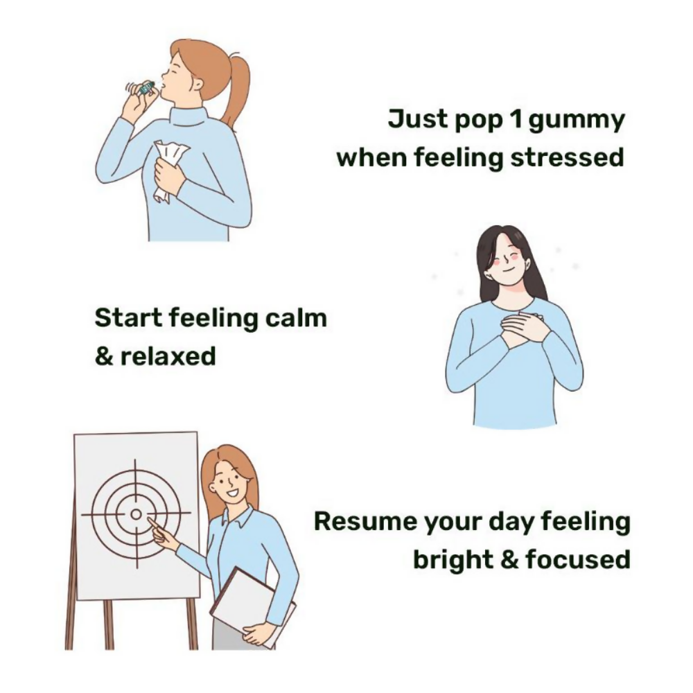 What's Up Wellness Stress & Anxiety Relief Gummies - Strawberry Flavor 