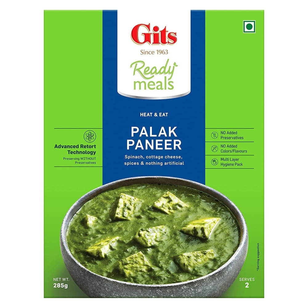 Gits Ready Meals Heat & Eat Palak Paneer - Grab2buy