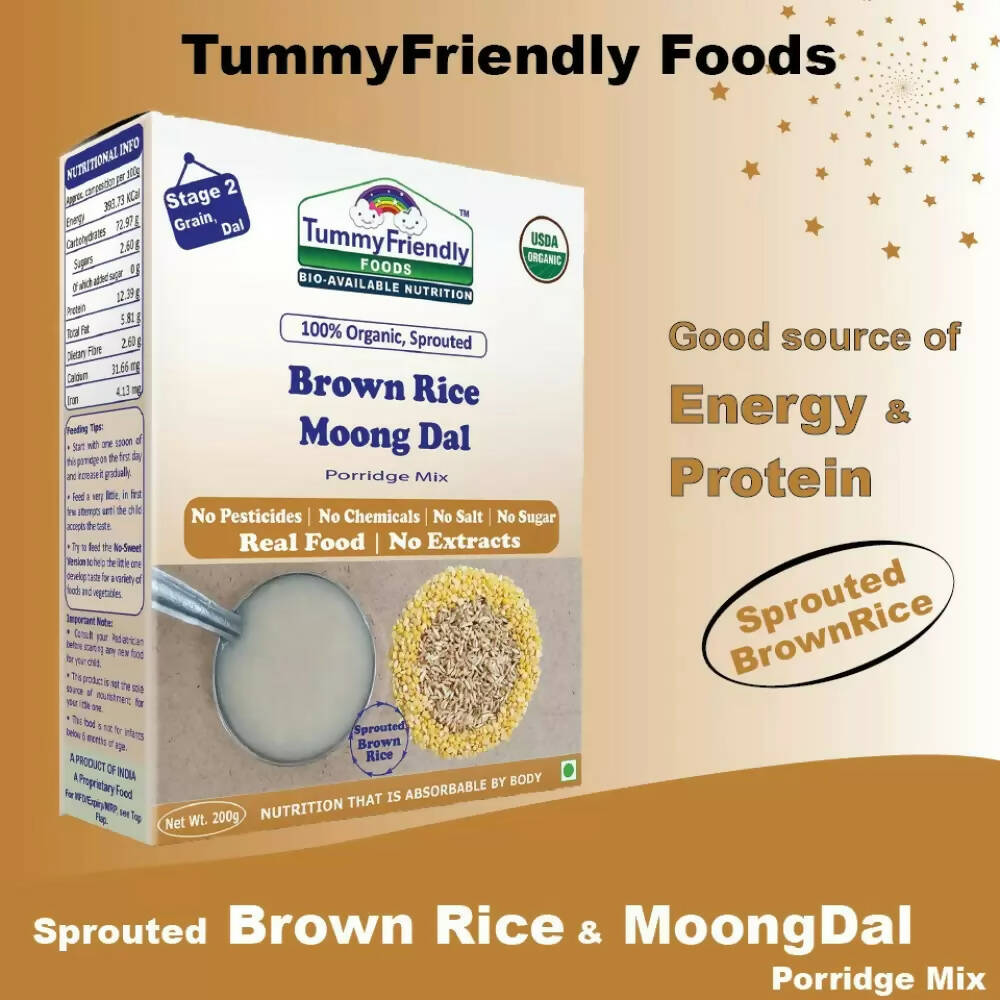 TummyFriendly Foods Certified Stage2 Ragi, Brown Rice Porridge Mixes Combo - Grab2buy