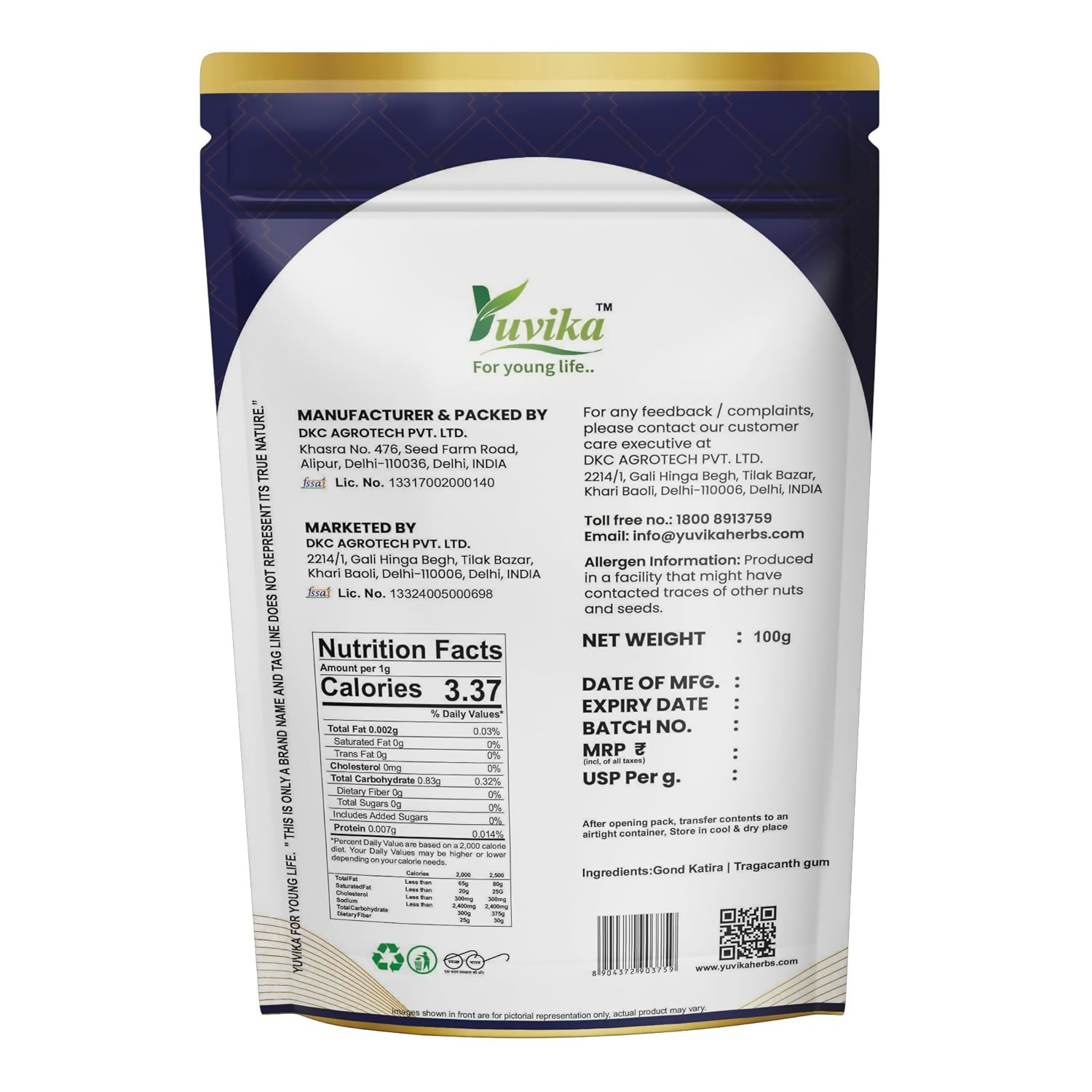 Yuvika Gond Katira - Tragacanth Gum  Grab2Buy Yuvika Grab2Buy