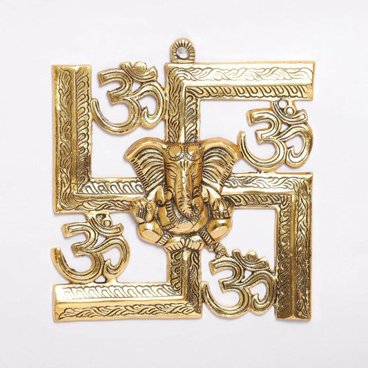 KridayKraft Ganesha Metal Statue Ganpati Wall Hanging Sculpture - Grab2buy