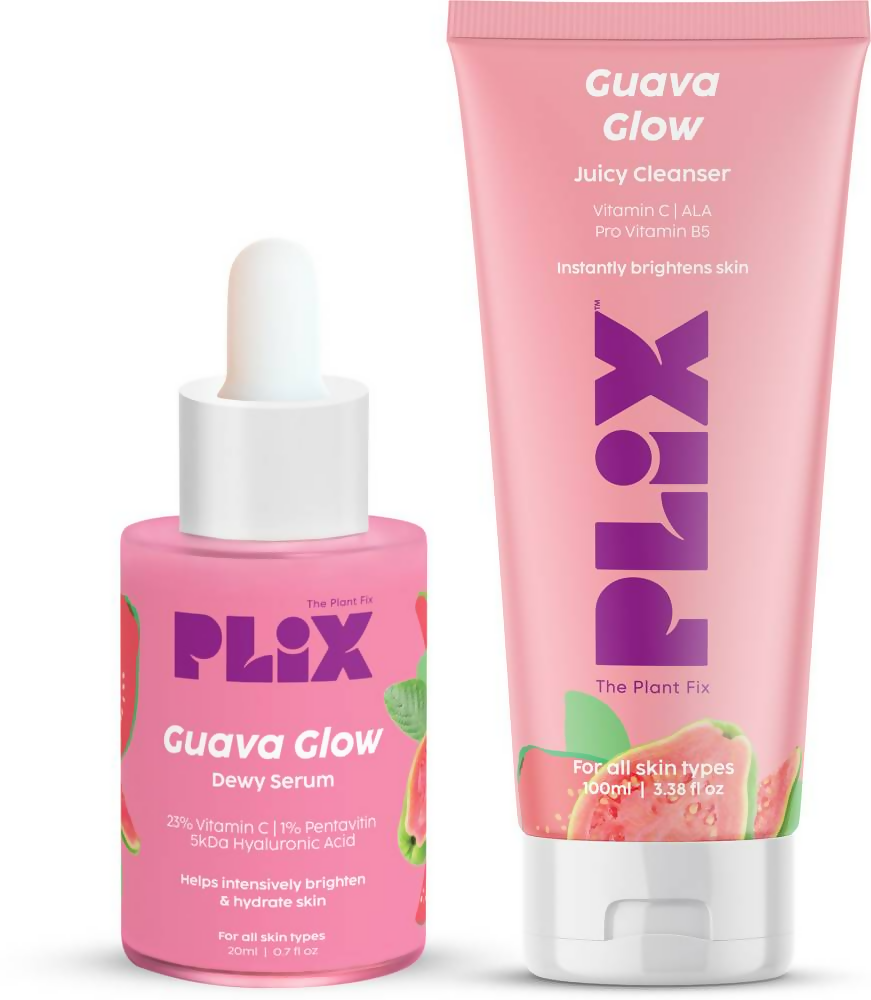 The Plant Fix Plix 23% Vitamin C Guava Face Serum & Vitamin C Guava Juicy Face Wash Combo  Grab2Buy PLIX The Plant Fix Grab2Buy