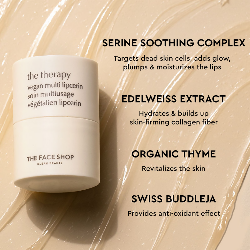 The Face Shop The Therapy Lipcerin, 12HR Moisture Lip Mask, Balm & Scrub  Grab2Buy The Face Shop Grab2Buy