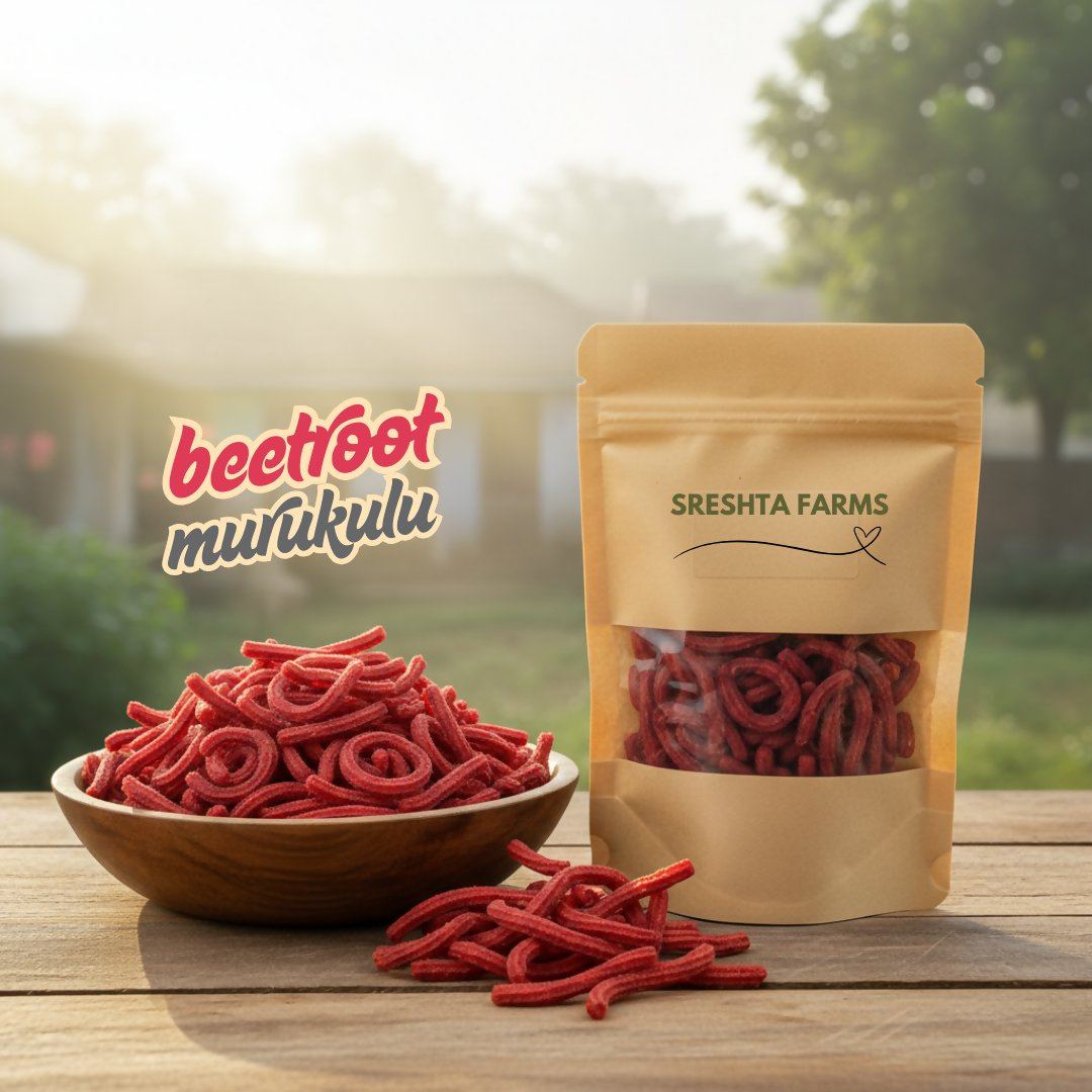 Sreshta Farms Beetroot Murukulu 