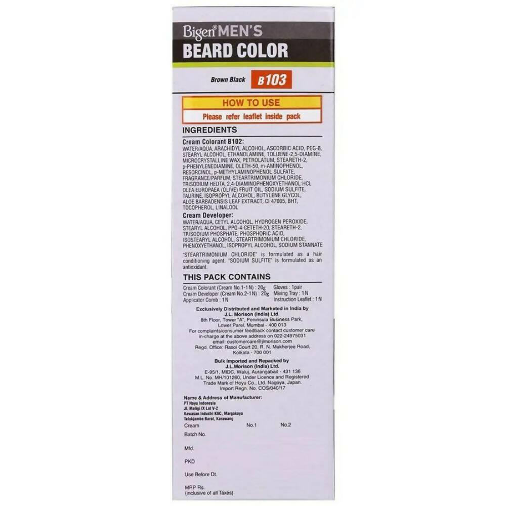 Bigen Men Beard Colour Dark Brown B 103 - Grab2buy