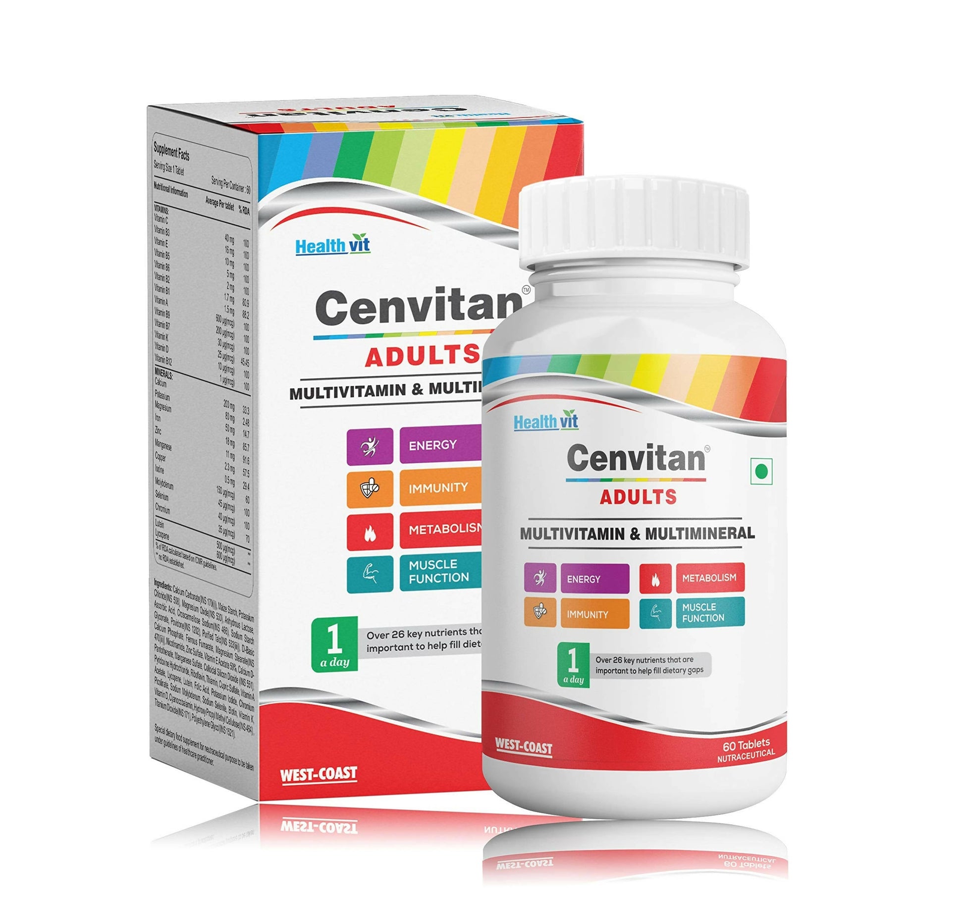 Healthvit Cenvitan Adults Multivitamin & Multimineral Tablets 