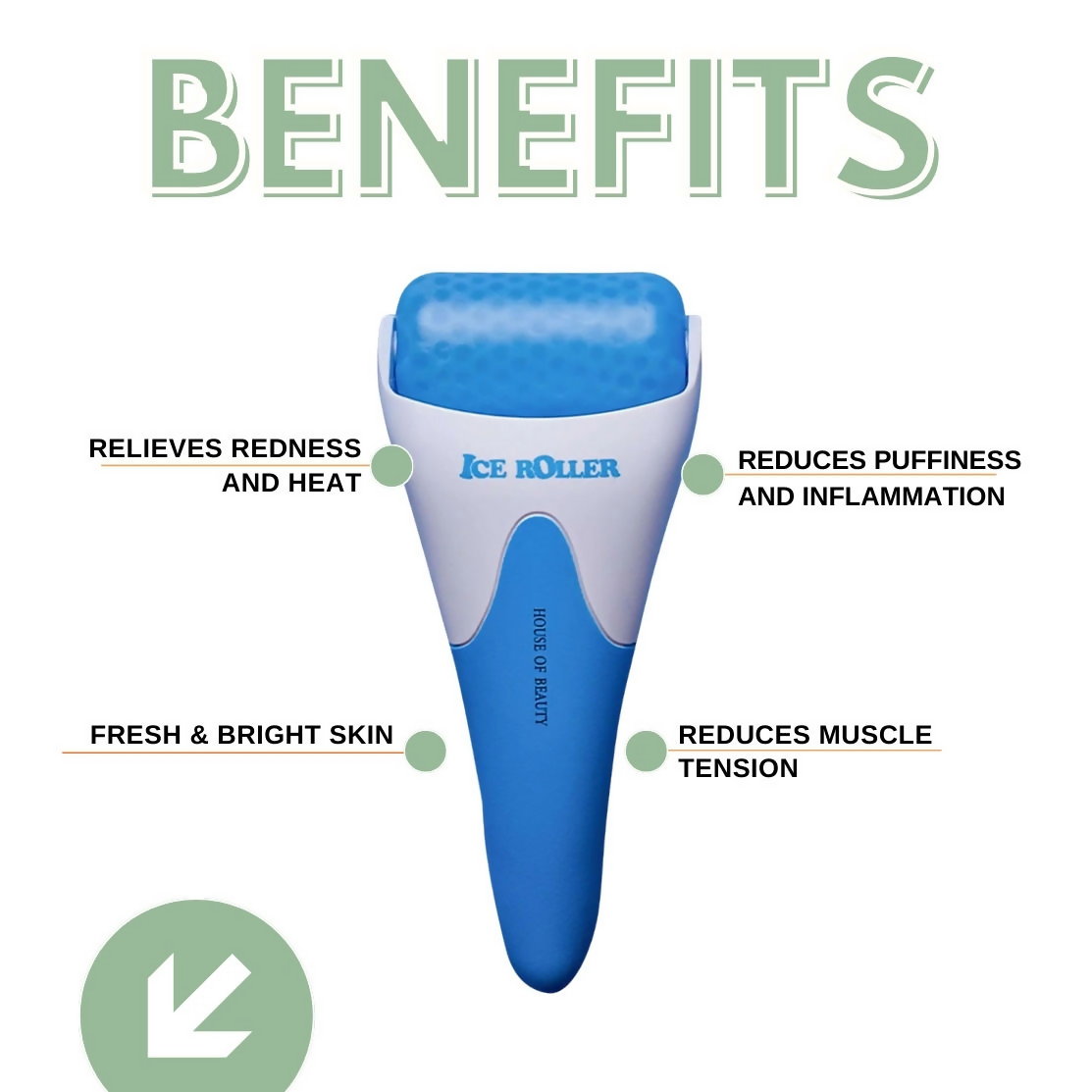 House of Beauty ICE Roller - Blue 