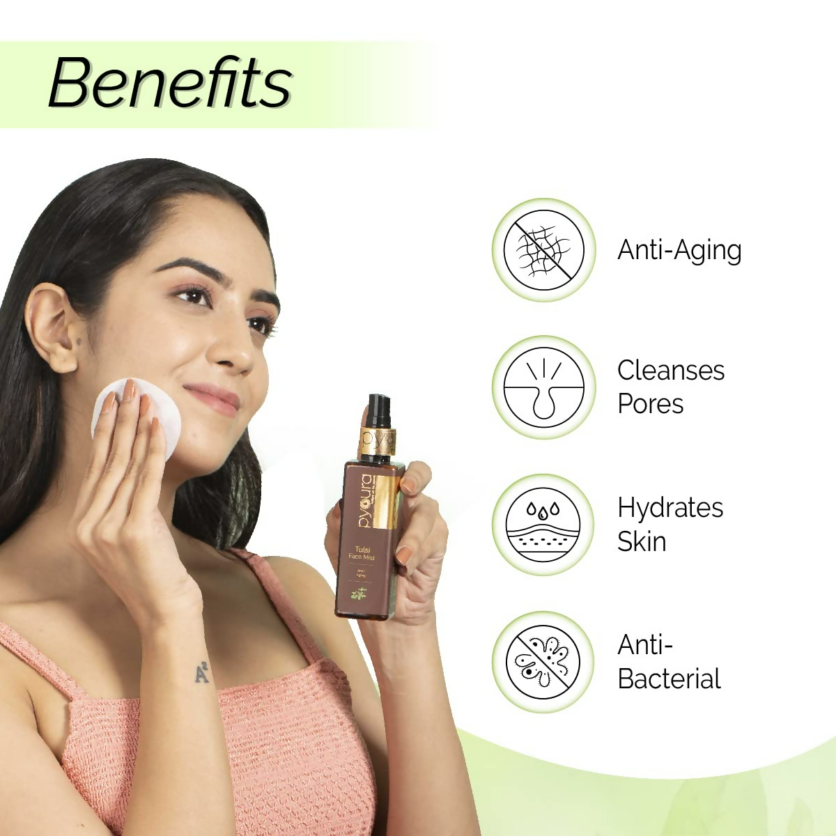 Pyoura Tulsi Anti Wrinkle Glowing Skin Face Toner Mist 