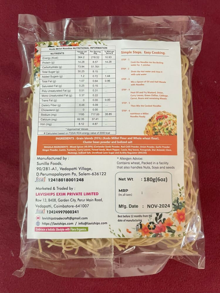 Flora Organics Kodo Millet Noodles 