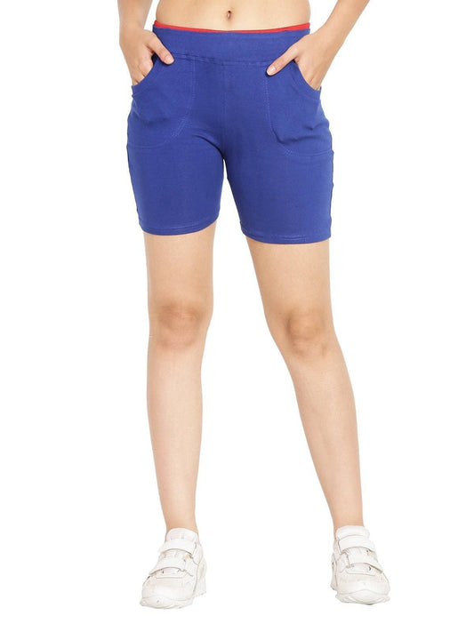 Asmaani Royal Blue Color Short Pant with Two Side Pockets