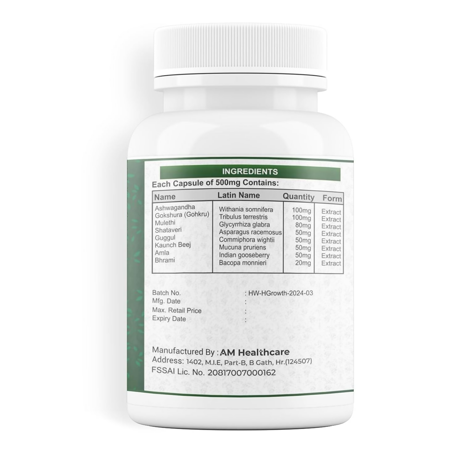 Kayashree Height Growth Capsules Height Increase For Men & Women 