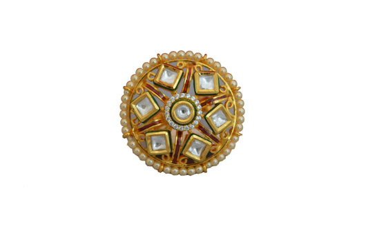 Joban Fashion Women Golden White Finger Ring 