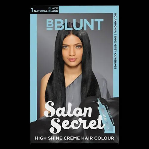 BBlunt Salon Secret High Shine Crème Hair Colour - Natural Black - Grab2buy