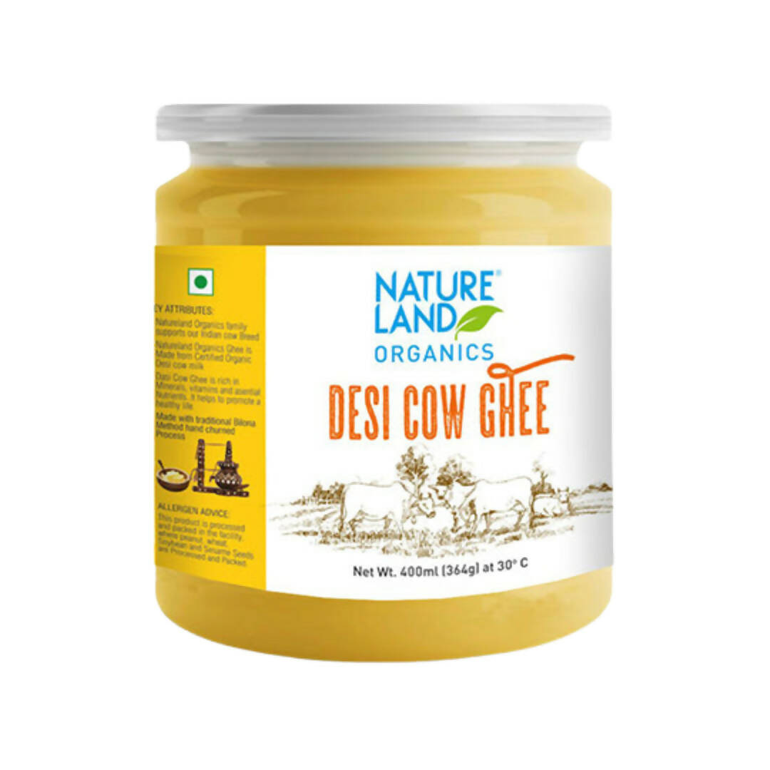 Natureland Organics Premium Cow Desi Ghee | Cultured Pure Desi Ghee | Healthy & Organic Cow Ghee 