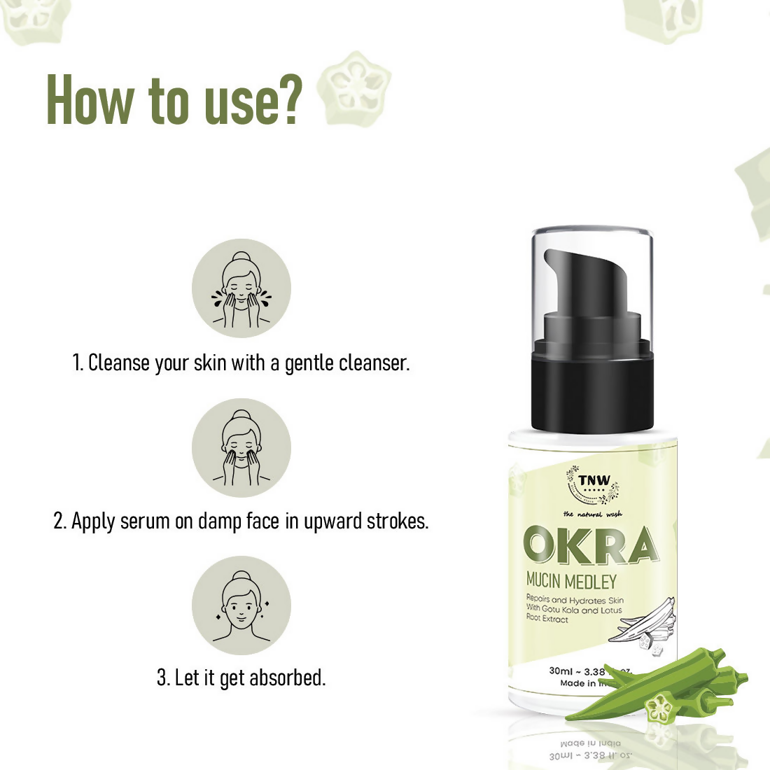 The Natural Wash Okra Mucin Serum For Long-Lasting Long-Lasting Moisturized Skin  Grab2Buy The Natural Wash Grab2Buy