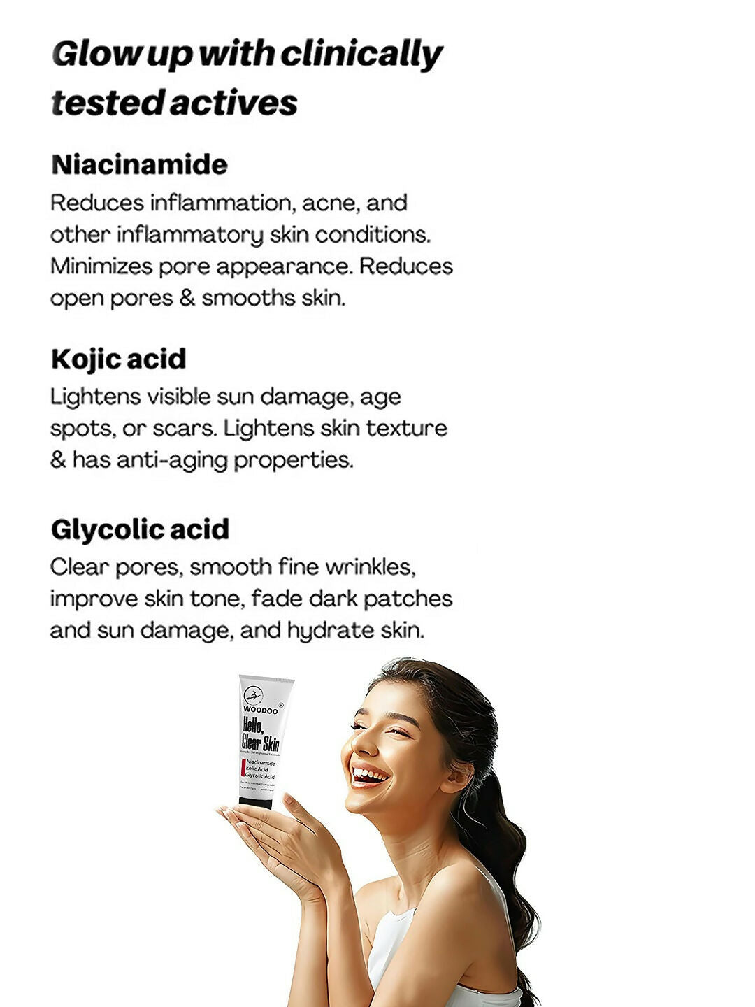 Woodoo Hello Clear Skin Everyday Skin Brightening Face Wash With Niacinamide  Grab2Buy Woodoo Grab2Buy
