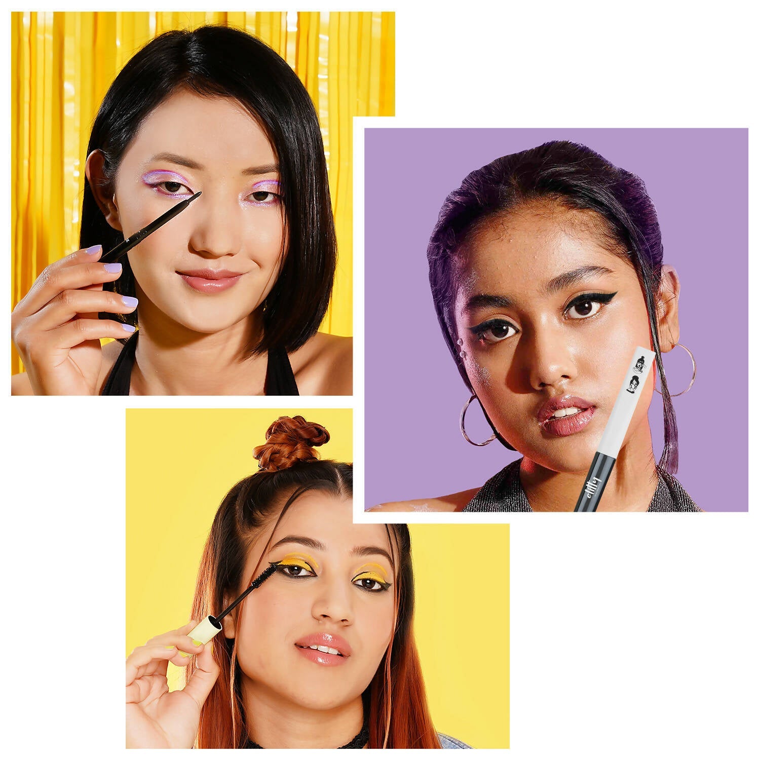 Elitty Eye Gotta Feeling Ultimate Black 3 in 1 Eyeliner, Kajal, Mascara Combo - Grab2buy