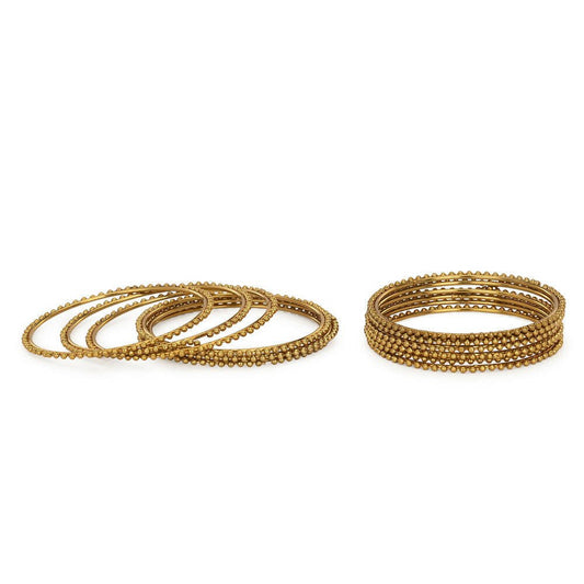 Afast Designer Fancy Party Bangle/ Kada Set, Gold, Metal, Pack Of 12 - Grab2buy