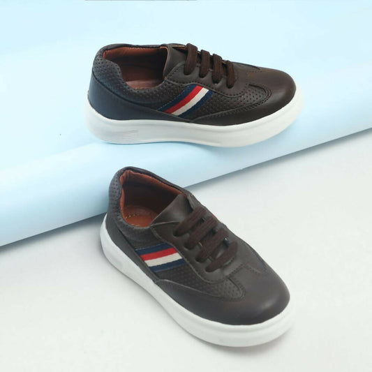 Tiny Bugs Boys Lace Up Casual Sheos - Dark Brown  Grab2Buy Tiny Bugs Grab2Buy