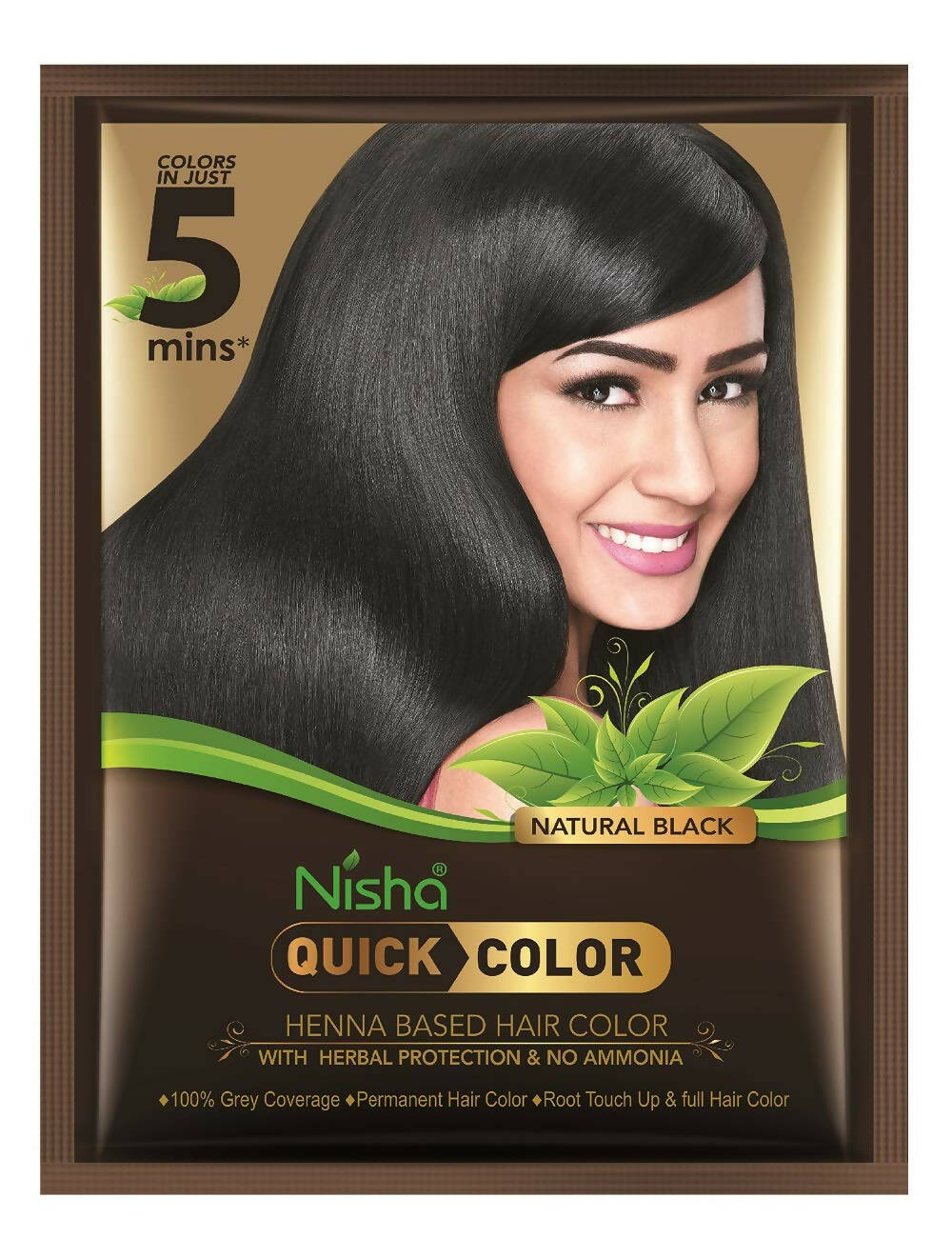 Nisha Henna Based Quick Hair Color Black 