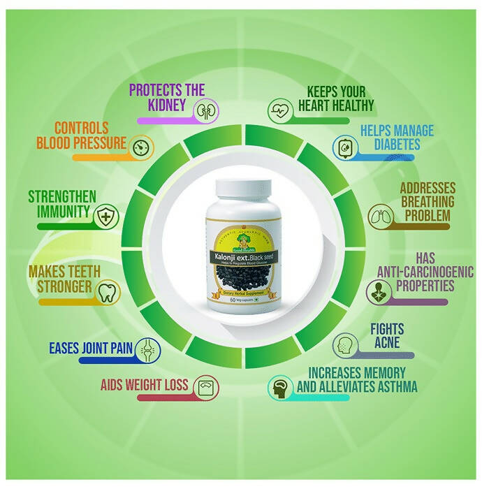 Sushrut Ayurved Good Health Kalonji Ext. Black Seed Capsules - Grab2buy