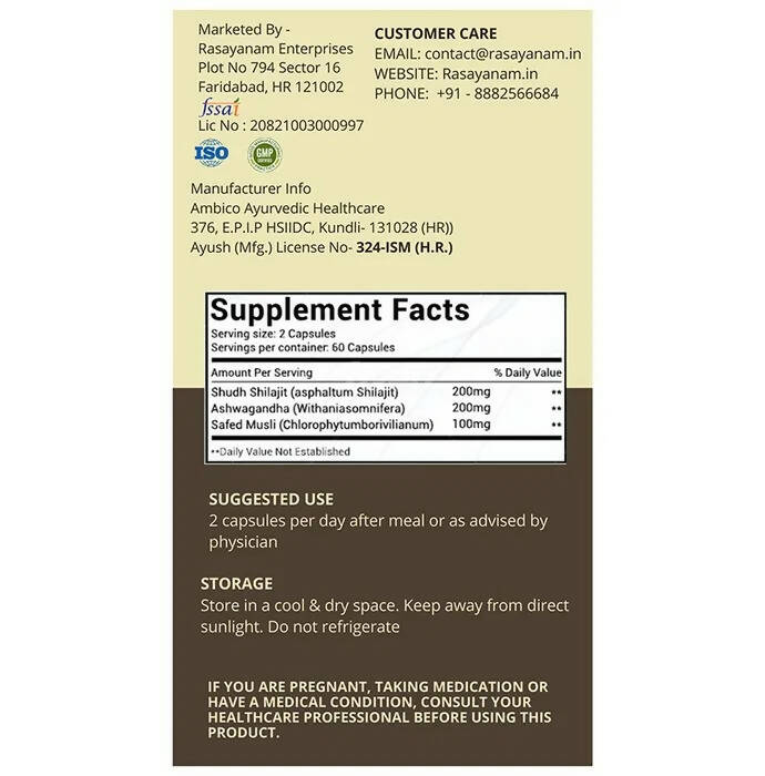 Rasayanam Testoboost Capsules - Grab2buy