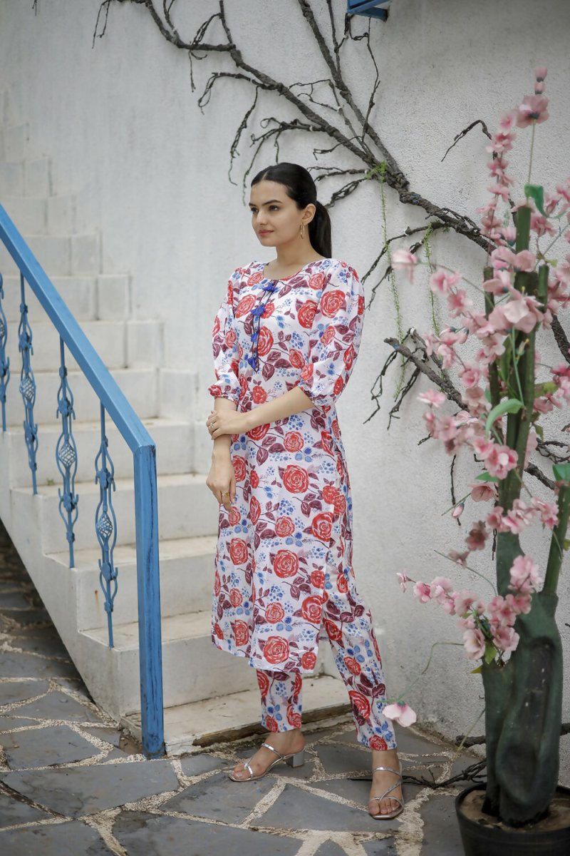 Aayaa Pure Muslin printed Multi Co-Ord Set - Multi Color 