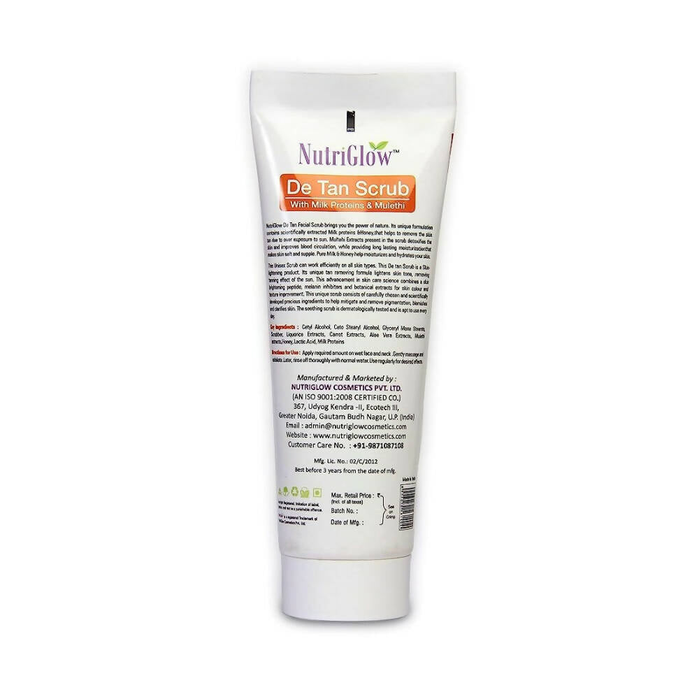 NutriGlow De Tan Scrub With Milk Protein & Mulethi 