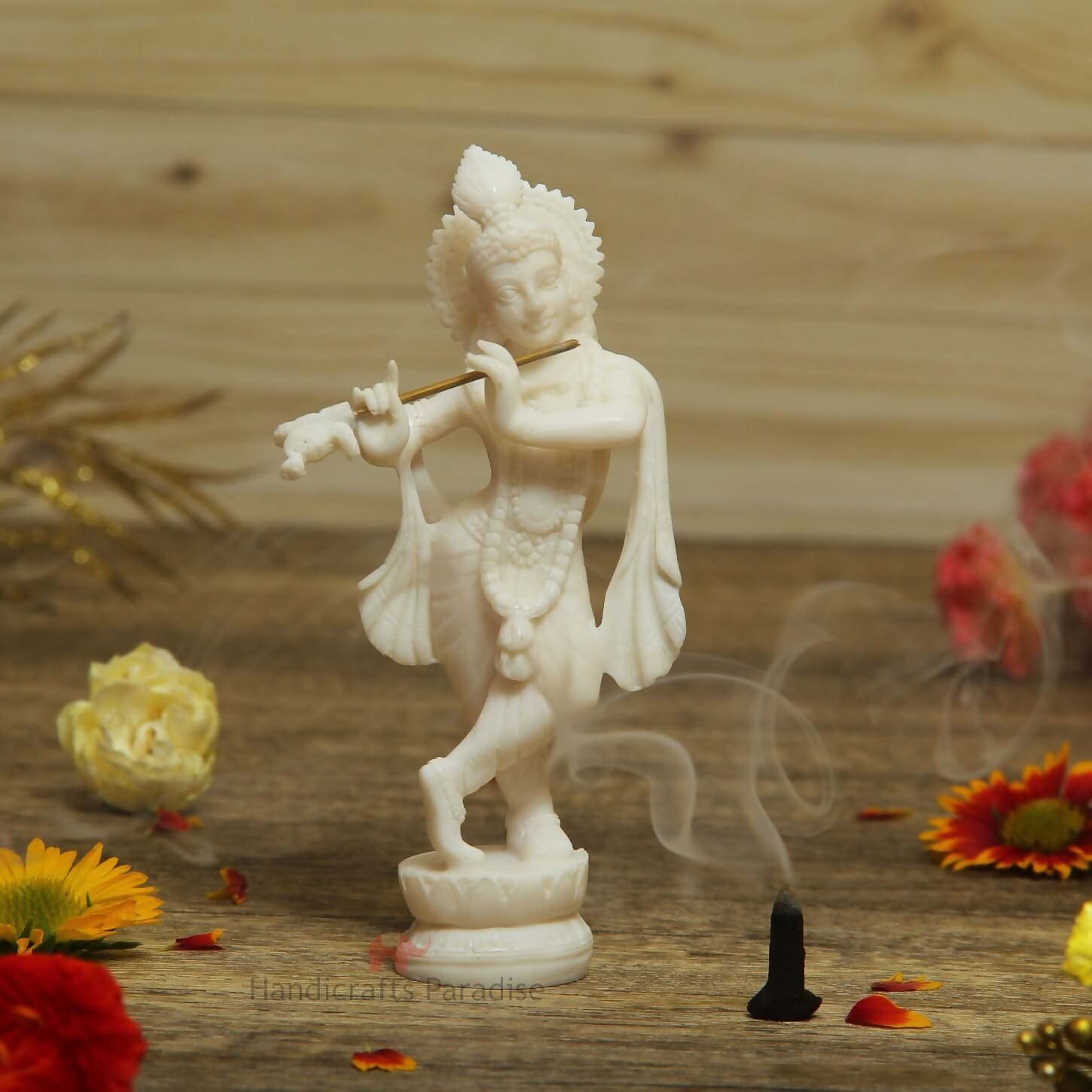 Handicrafts Paradise Resin Standing Krishna Idol  Grab2Buy Generic Grab2Buy