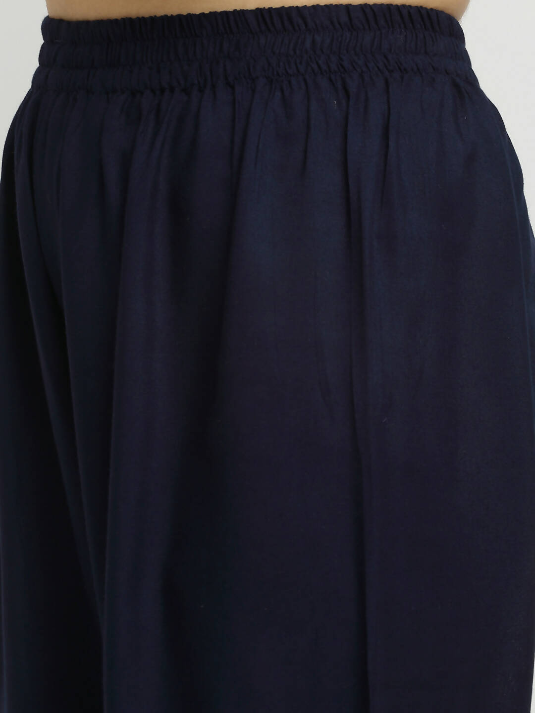 Rudra Bazaar Blue Angrakha Style Flared Kurta with Pyjamas & Dupatta