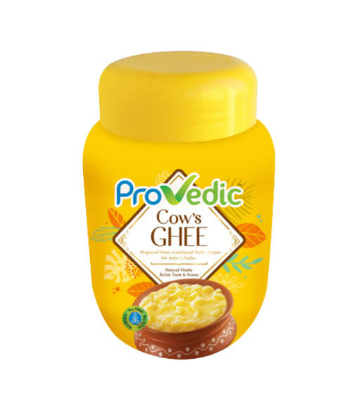ProVedic Cow Ghee | Pure and Natural (1000ml Pet Jar) Cow Ghee for Good Digestion and Immunity | Made with Fresh Cow's Milk, Granular (Danedaar) Texture | Rich Taste and Aroma 