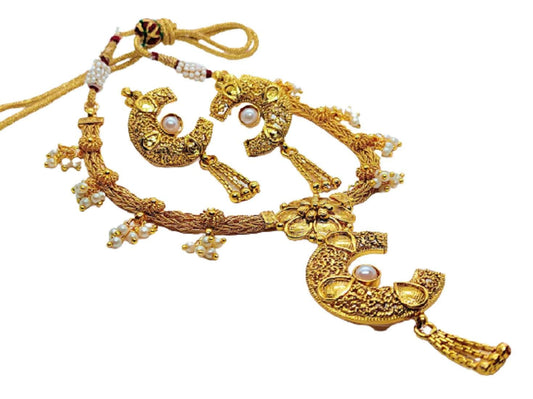 Kemp Designer White Necklace Set