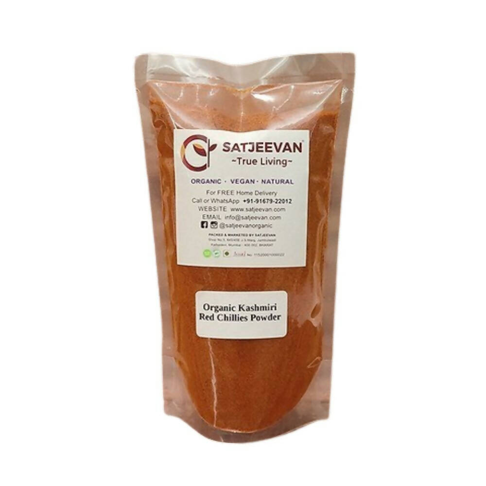 Satjeevan Organic Kashmiri Red Chillies Powder - Grab2buy