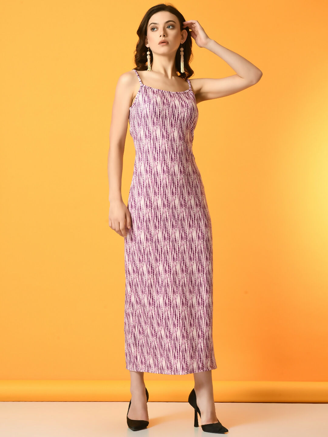 Myshka Women's Multi Printed Party Dress